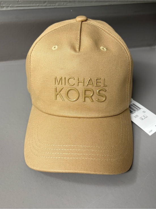 Michael Kors Accessories - Michael Kors Logo Baseball Hat Khaki-One Size And Adjustable